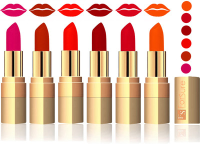 

Forsure Purple, Chocolate, Hot Red, Maroon, Mauve, Soft Red Velvet Matte Lipstick(Purple, Chocolate, Hot Red, Maroon, Mauve, Soft Red)