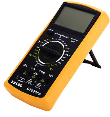 Buyyart Excel LCD Digital Multimeter, Black and Orange Analog Multimeter(Yellow 6000 Counts)