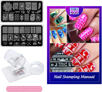 

Store2508 Nail Stamping Kit with 2 Rectangular Image Plates (Multiolour, Standard)(Multi)