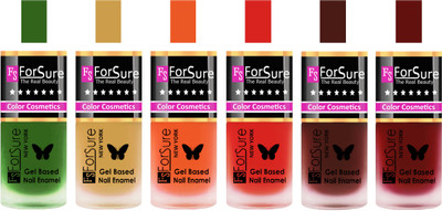 

Forsure Green, Golden,Orange, Red, Reddish Maroon, Maroon Velvet Matte Nail Polish (Set of 6 Nail Polish) Green, Golden,Orange, Red, Reddish Maroon, Maroon(Pack of 6)