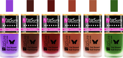 

Forsure Purple, Redddish Maroon, Maroon, Nude, Brown, Green Velvet Matte Nail Polish (Set of 6 Nail Polish) Purple, Redddish Maroon, Maroon, Nude, Brown, Green(Pack of 6)