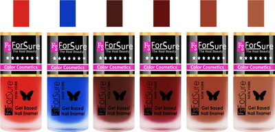 

Forsure Red, Blue, Reddish Maroon, Maroon, Nude, Brown Velvet Matte Nail Polish (Set of 6 Nail Polish) Red, Blue, Reddish Maroon, Maroon, Nude, Brown(Pack of 6)