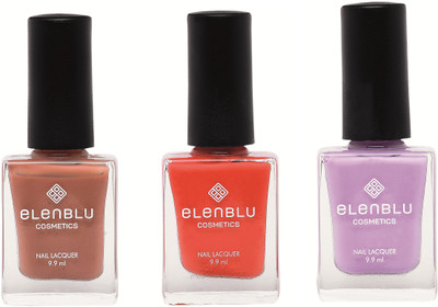 

Elenblu Tarnished Copper, Brickola & Princess Rule - (9.9ml Each) Matte Nail Polish(Pack of 3)