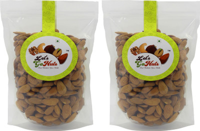 Let's GoNuts Mamra Giri Almonds - 2 Packs of 500gms (Regular) Almonds(1000 g, Pouch)