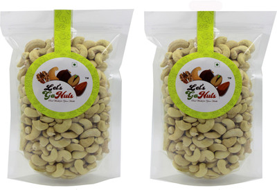 

LET'S GO NUTS Whole Fresh Cashewnuts - 2 Packs of 500gms Cashews(1000 g, Pouch)
