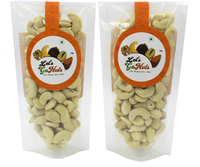 

Let's GoNuts Fresh Crispy Cashews Whole Nuts 150gX2 Cashews(300 g, Pouch)