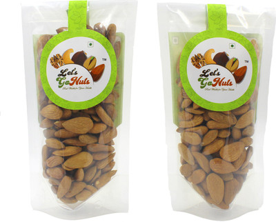 

Let's GoNuts Mamra Giri Almonds - 2 Packs of 150gms (Regular) Almonds(300 g, Pouch)