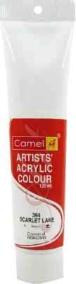 Camlin Kokuyo Artist Acrylic Colour Tubes 120ml Scarlet Lake 394(Set of 1, Red)