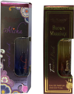 

Al Nuaim 1 ALISHA & 1 BROWN MARRIAGE ( PACK OF 2) Eau de Parfum - 20 ml(For Men & Women)