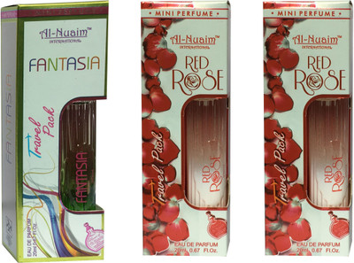 

Al Nuaim 1 FANTASIA & 2 RED ROSE ( PACK OF 3) Eau de Parfum - 20 ml(For Men & Women)