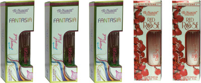 

Al Nuaim 3 FANTASIA & 2 RED ROSE ( PACK OF 5) Eau de Parfum - 20 ml(For Men & Women)
