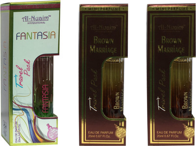 

Al Nuaim 1 fantasia & 2 BROWN MARRIAGE ( PACK OF 3) Eau de Parfum - 20 ml(For Men & Women)