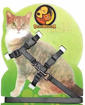 

Foodie Puppies Body Harness Set for Cats, Harness and Adjustable Nylon Leash (Color & Pattern May Vary) Cat Standard Harness(, Green