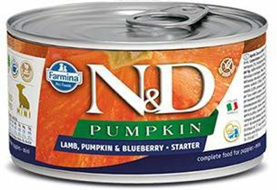 

Farmina N&D Lamb, Pumpkin & Blueberry Starter Mini Wet Dog Food, 140g Lamb, Berry 1 kg Wet Dog Food(Pack of 6)