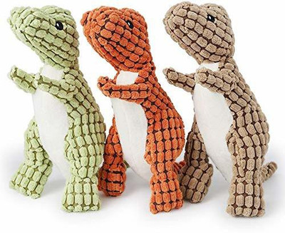 

Emily Pets Animal Shape Squeaky Dinosaur Sound Chew Interactive Toys.Chew Toys, Puppy Behavioral Aid Toy,Puzzle Plush Replacement Animals, Squeaky Toys Set of 3 Pcs Cotton Soft Toy For Dog & Cat
