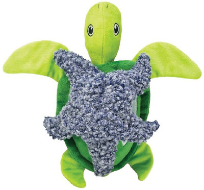 

kong Riptides Turtle Squeaks Dog Plush Toys (Large)(Color May Vary) Cotton Squeaky Toy For Dog