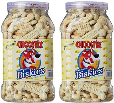 

Choostix Multigrain Biskies Real Cheese Dog Biscuits (Pack of 2) Cheese Dog Treat(1 kg, Pack of 2)