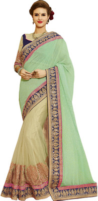 

Indian E Fashion Embroidered Bollywood Georgette Saree(Light Green)
