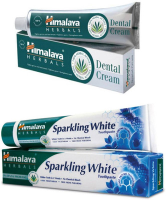 

Himalaya Sparkling White 150g and Herbal Dental Cream 200g combo Toothpaste(350 g, Pack of 2)