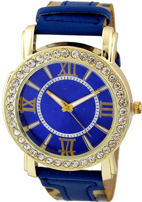 

Genevaa Fancy Trendy Elegant Blue Leopard Print Party Wear Watch - For Women
