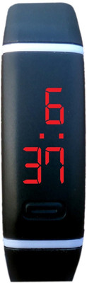 

Pappi Boss Latest Unisex Black Smart Digital Led Sports Band Watch - For Men & Women