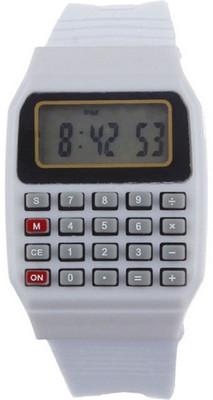 

Pappi Boss Unisex White Calculator Watch - For Men & Women