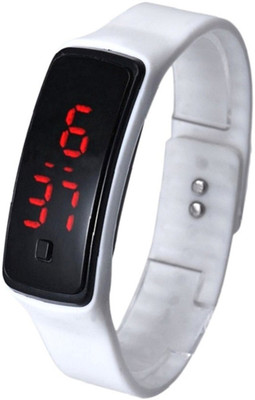 

Pappi Boss Unisex White Unique Latest Design Led Watch - For Men & Women