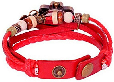 

Pappi Boss Combo Offer Set of 2 Vintage Leather Red & Orange Butterfly Bracelet Watch - For Women
