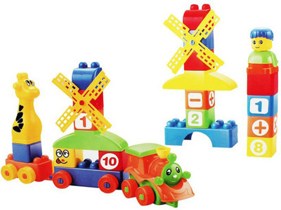 

Miss & Chief Toddler 40 Pcs School Bag Building Blocks Set For Kids / Children(Multicolor)