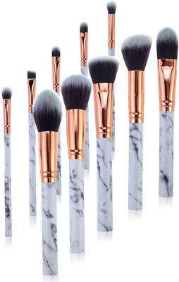 

Looks United Marble Finish Premium Cosmetic Makeup Brush Set(Pack of 10)