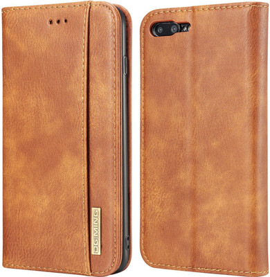 Dg Ming Flip Cover for Apple iPhone 7 Plus iPhone 8 Plus(Brown, Dual Protection)