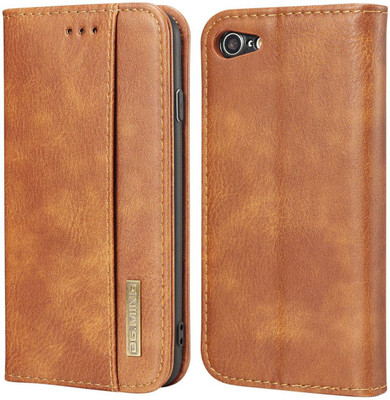 Dg Ming Flip Cover for Apple iPhone 7 iPhone 8(Brown, Dual Protection)