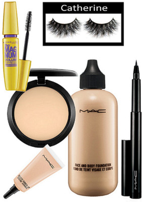 

catherine Eyelashes, Face And Body Foundation, Studio Fix Compact, Select Cover-Up Concealer, Pen Eyeliner, The Mag Num Volum Express Waterproof Mascara(Set of 6)