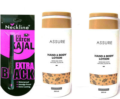 

Assure hand and body loyion with neckline kajal(Set of 3)