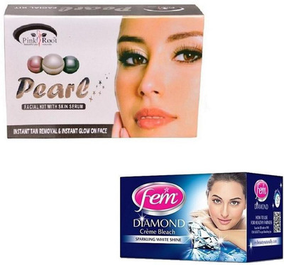 

Pink Root PEARL KIT 83 GM WITH FEM DIAMOND BLEACH 30GM(Set of 2)