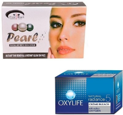 

Pink Root PEARL KIT 83 GM WITH OXYLIFE CREME BLEACH 27GM(Set of 2)