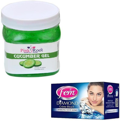 

Pink Root CUCUMBER GEL 500GM WITH FEM DIAMOND BLEACH 30GM(Set of 2)