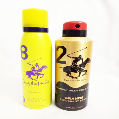 

Beverly Hills Polo Club 8 AND GRANDE Deodorant Spray - For Men & Women(325 ml, Pack of 2)
