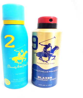 

Beverly Hills Polo Club 2 AND BLAZER Deodorant Spray - For Men & Women(325 ml, Pack of 2)
