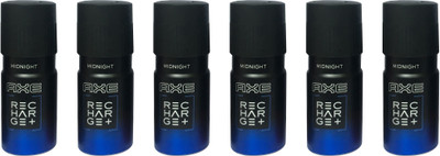 

AXE MIDNIGHT RECHARGE+ ( PACK OF 6) Deodorant Spray - For Men(150 ml, Pack of 6)