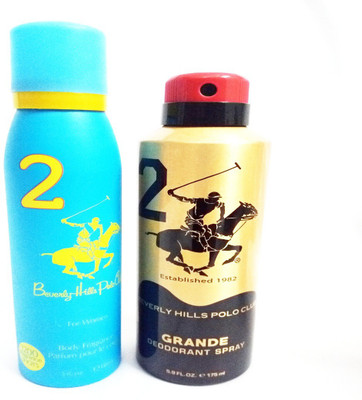 

Beverly Hills Polo Club 2 AND GRANDE Deodorant Spray - For Men & Women(325 ml, Pack of 2)