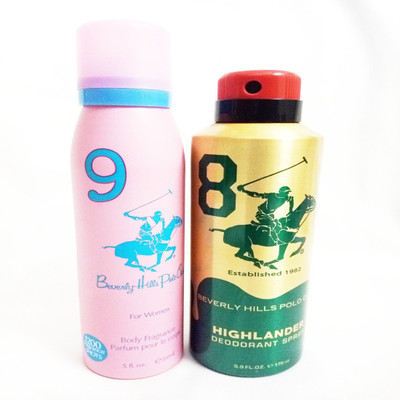 

Beverly Hills Polo Club 9 AND HIGHLANDER Deodorant Spray - For Men & Women(325 ml, Pack of 2)