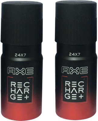 

AXE 24*7 RECHARGE+ ( PACK OF 2) Deodorant Spray - For Men(150 ml, Pack of 2)