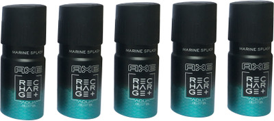 

AXE MARINE SPLASH ( PACK OF 5) Deodorant Spray - For Men(150 ml, Pack of 5)