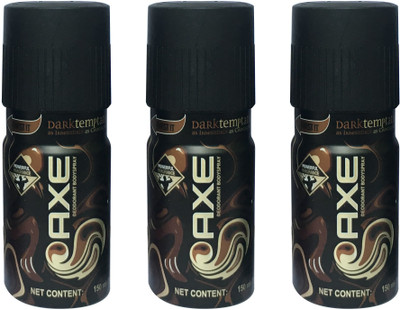 

AXE DARK TEMPTATION( PACK OF 3) Deodorant Spray - For Men(150 ml, Pack of 3)
