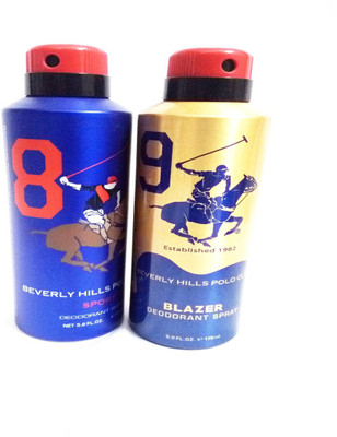

Beverly Hills Polo Club 8 AND BLAZER Deodorant Spray - For Men(350 ml, Pack of 2)