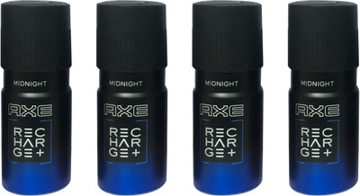 

AXE MIDNIGHT RECHARGE+ ( PACK OF 4) Deodorant Spray - For Men(150 ml, Pack of 4)
