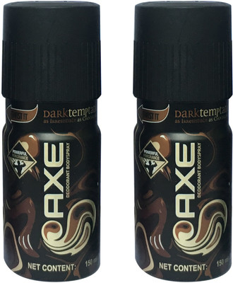

AXE DARK TEMPTATION( PACK OF 2) Deodorant Spray - For Men(150 ml, Pack of 2)