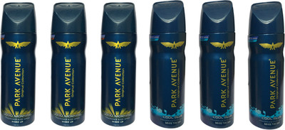 

Park Avenue 3 GOOD MORNING & 3 STORM ( PACK OF 6) Deodorant Spray - For Men(150 ml, Pack of 6)