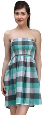 

Eves Pret A Porter Women's Tube Green, Black Dress, Green and black